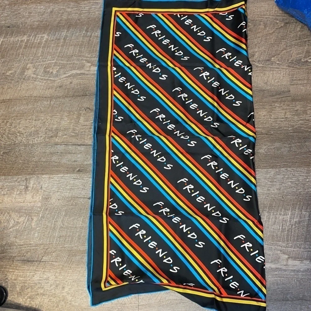 Friends TV Show Large Square Silk Scarf Striped